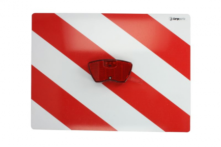 Semn avertizare - Semn avertizare placa informare, vehicule supradimensionate stanga 1 buc, cu lampa rosie, alimentat cu baterii