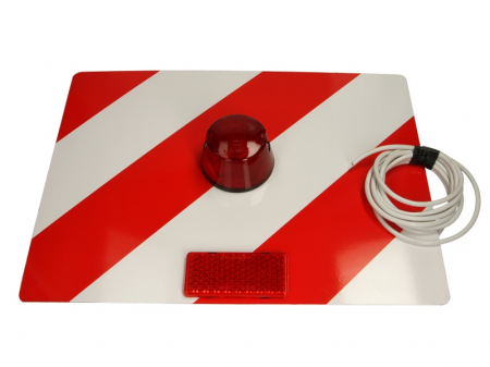 Semn de avertizare - Placa semn avertizare gabarit depasit 1 buc, partea stanga; rear; cu lampa rosie 30cm x 40cm