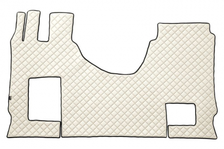 Covorase podea camion - Set covor podea camion Mercedes Actros scaun pasager convertibil, ECO-LEATHER, set 3 buc. (material - eco-piele, culoare - bej, cabina lata 250 cm) 