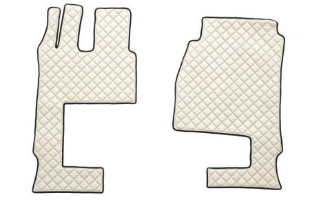 Set covor podea camion Mercedes Actros scaun pasager convertibil, ECO-LEATHER, set 3 buc. (material - eco-piele, culoare - bej, cabina lata 250 cm)  [1]