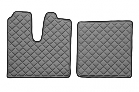 Set covor podea camion potrivit MAN un sertar, ECO-LEATHER, set 3 buc. (material - eco-piele, culoare - gri, transmisie automata) potrivit MAN TGX dupa 2006 [1]