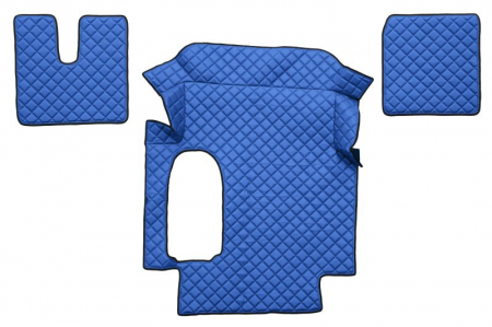 Accesorii - Set covor podea camion potrivit MAN ECO-LEATHER, set 3 buc. (material - eco-piele, culoare - maro, cabina lata 250 cm) potrivit MAN TGA dupa 1999