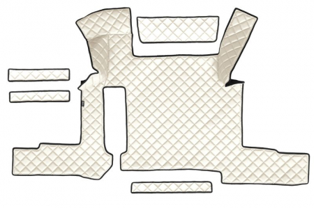 Set covor podea camion potrivit MAN ECO-LEATHER, set 7 bucati (material - eco-piele, culoare - bej, pentru transmisie manuala) potrivit MAN [2]