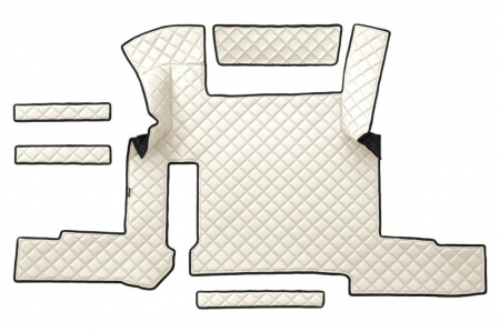 Set covor podea camion potrivit MAN ECO-LEATHER, set 7 bucati (material - eco-piele, culoare - bej, transmisie automata) potrivit MAN TGX I [2]