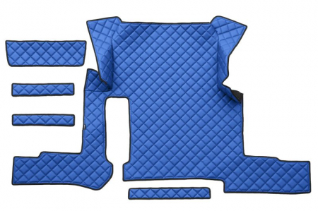 Set covor podea camion potrivit MAN un sertar, ECO-LEATHER, set 7 bucati (material - eco-piele, culoare - albastru, pentru transmisie manuala) potrivit MAN TGX [2]
