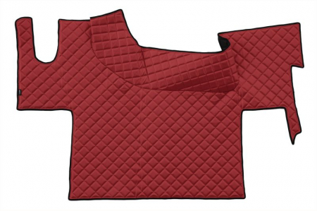 Covorase podea camion - Set covor podea camion potrivit Renault podea plata, ECO-LEATHER, 1 bucata (material - eco-piele, culoare - rosu) potrivit Renault Truck T dupa 2013