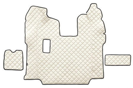 Covorase podea camion - Covor podea camion potrivit SCANIA tunel central ECO-LEATHER, set 3 buc. (material - eco-piele, culoare - bej, pentru transmisie manuala) potrivit SCANIA L