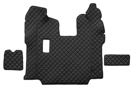 Set covor podea camion potrivit Scania ECO-LEATHER, set 5 buc (material - eco-piele, culoare - negru, pentru transmisie manuala; scaune standard - nu RECARO)  [2]