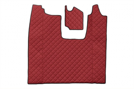 Set covor podea camion potrivit Scania scaun pasager convertibil, ECO-LEATHER, set 4 bucati (material - eco-piele, culoare - rosu) potrivit SCANIA L,P,G dupa 2016 [2]