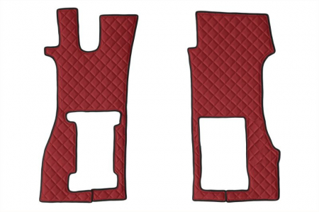 Set covor podea camion potrivit Scania scaun pneumatic pentru pasageri, ECO-LEATHER, set 3 buc. (material - eco-piele, culoare - rosu) potrivit SCANIA L  [1]