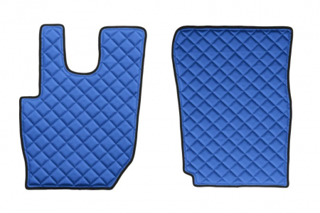 Set covorase podea camion potrivit DAF ECO-LEATHER, set 3 buc. (material - eco-piele, culoare - albastru, pentru transmisie manuala) potrivit DAF CF dupa 2013 [1]