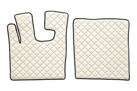 Set covorase podea camion potrivit DAF ECO-LEATHER, set 3 buc. (material - eco-piele, culoare - bej, transmisie automata) potrivit DAF XF 105 dupa 2005 [1]