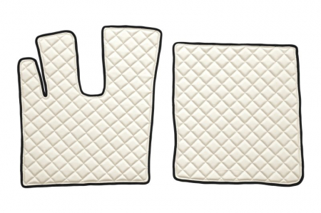 Set covorase podea camion potrivit DAF ECO-LEATHER, set 3 buc. (material - eco-piele, culoare - bej, pentru transmisie manuala) potrivit DAF XF 105 dupa 2012 [1]