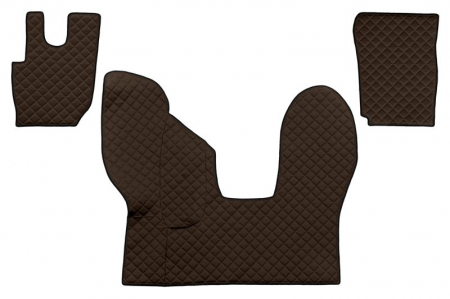 Covorase podea camion - Set covorase podea camion potrivit DAF ECO-LEATHER, set 3 buc. (material - eco-piele, culoare - bej, transmisie automata) potrivit DAF dupa 2013