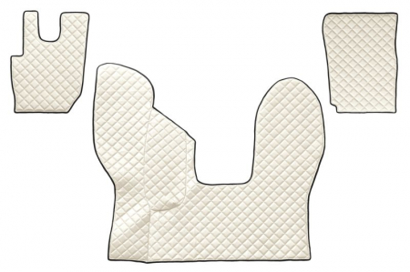 Covorase podea camion - Set covorase podea camion potrivit DAF ECO-LEATHER, set 3 buc. (material - eco-piele, culoare - bej, transmisie automata) potrivit DAF dupa 2013