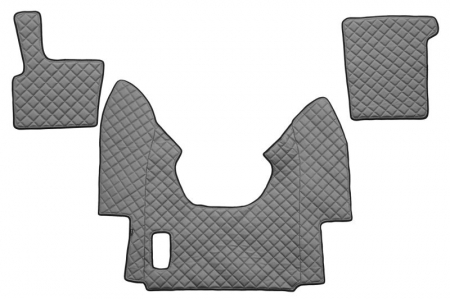 Covorase podea camion - Set covorase podea camion potrivit DAF ECO-LEATHER, set 3 buc. (material - eco-piele, culoare - gri, transmisie automata) potrivit DAF 95 XF, XF 95 1997-2012