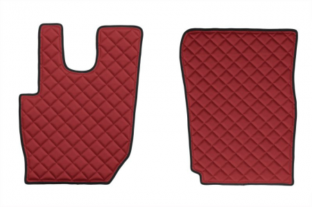 Set covorase podea camion potrivit DAF ECO-LEATHER, set 3 buc. (material - eco-piele, culoare - rosu, transmisie automata) potrivit DAF dupa 2013 [1]