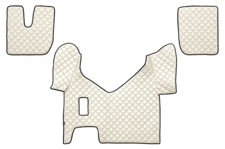 Covorase podea camion - Set covorase podea camion potrivit Iveco ECO-LEATHER, set 3 buc. (material - eco-piele, culoare - bej, pentru transmisie manuala) potrivit IVECO STRALIS
