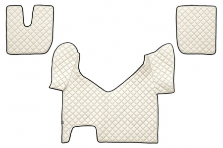 Covorase podea camion - Set covorase podea camion potrivit Iveco ECO-LEATHER, set 3 buc. (material - eco-piele, culoare - bej, transmisie automata) potrivit IVECO STRALIS I dupa 2013