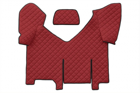 Set covorase podea camion potrivit Iveco versiune cu frigider, ECO-LEATHER, set 4 bucati (material - eco-piele, culoare - rosu, transmisie automata)  [2]