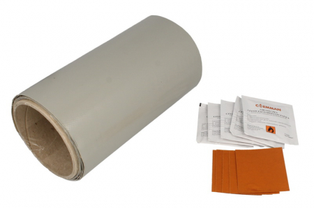 Set reparatie - Set reparatie prelata gri, contine manual instructiuni, hartie abraziva, banda H-Plast Roll, servetele degresare suprafete 220x22cm