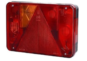 Stopuri - Stop lampa spate stanga (12/24V, cu semnalizare, cu lampa ceata, cu lumina stop, lumina parcare, reflector triunghiular, cu cablu)