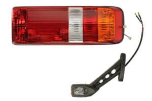 Piese Camioane - Stop lampa spate stanga (cu semnalizare, cu lampa ceata, lumina marsalier, cu lumina stop, lumina parcare, reflector triunghiular, cu lampa extensie, cu cablu) potrivit KOGEL; SCHMITZ