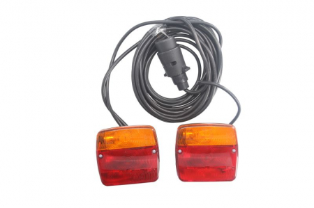 Stopuri - Stop lampa spate stanga/dreapta cu magnet, bulb deschis 12V, semnalizator, lampa stop, lumina parcare, fire 5m, cu a 7 pini soclu