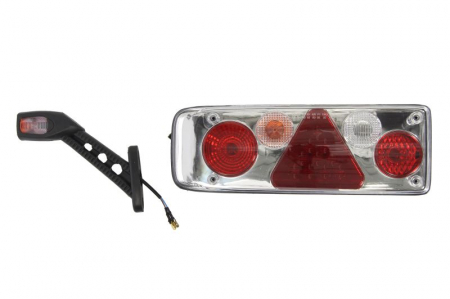 Stopuri - Stop lampa spate stanga EASYCONN II for deschis bulb/LED, 24V, triunghi reflector, cu extensie brat soclu 7 pini spate KOGEL; KRONE