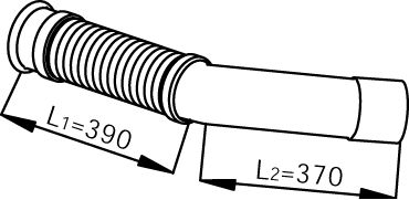 Teava esapament (lungime:370/390/780mm) potrivit MERCEDES ACTROS, ACTROS MP2 / MP3 OM541.920-OM542.921 dupa 1996 [1]