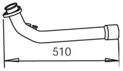 Teava esapament (lungime:510/690mm) EURO 5 potrivit MAN TGL I D0834LFL40-D0834LFLAB dupa 2005 [1]