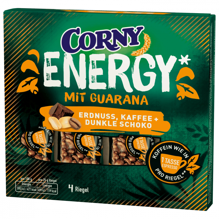 Batoane CORNY Energy arahide, cafea + ciocolata neagra, 4 buc, 100 g [1]