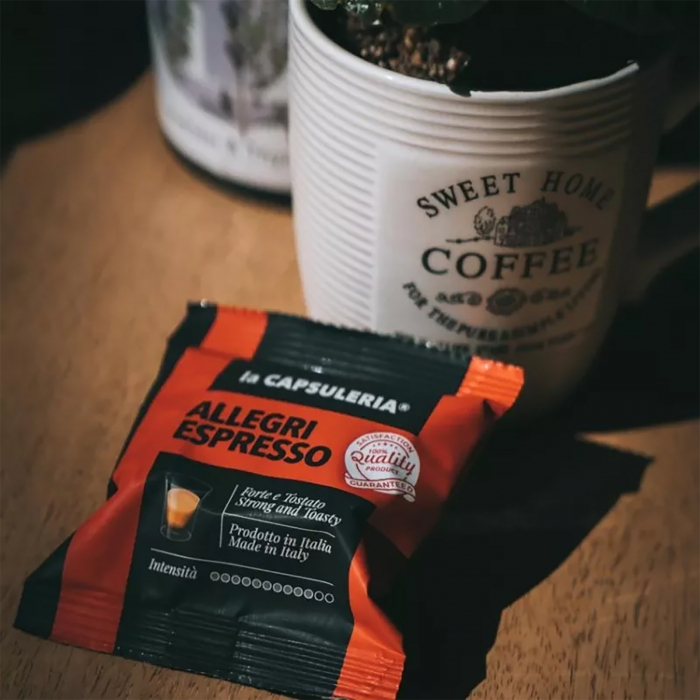 Cafea Allegri Espresso, 100 capsule compatibile Nespresso, La Capsuleria [6]