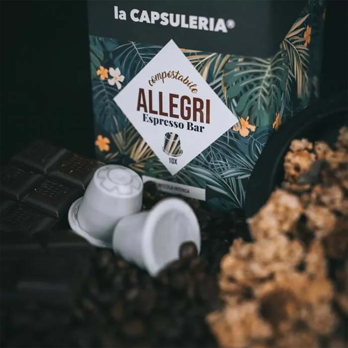 Cafea Allegri Espresso Bar, 100 capsule biodegradabile compatibile Nespresso - Capsuleria [3]