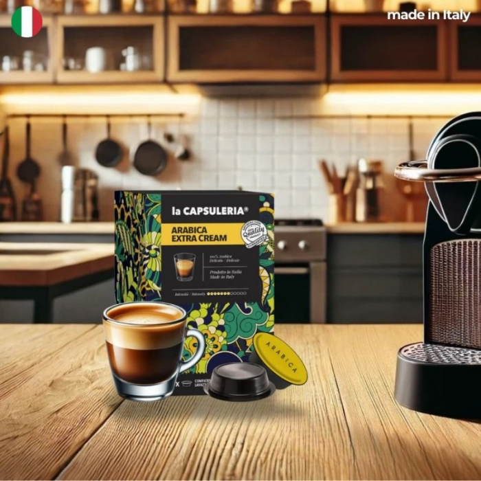 Cafea Arabica Extra Cream, 16 capsule compatibile Lavazza®* a Modo Mio®*, La Capsuleria [2]