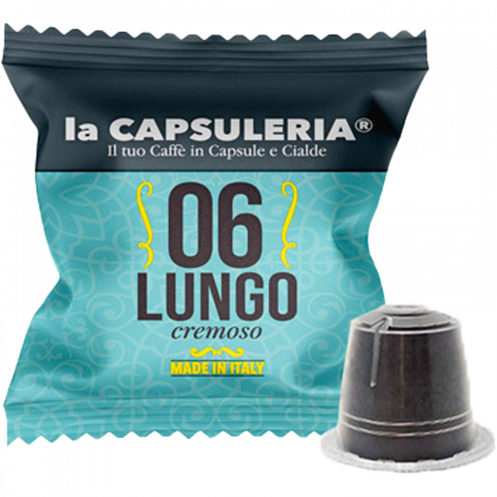 Cafea Lungo, 100 capsule compatibile Nespresso, La Capsuleria [1]