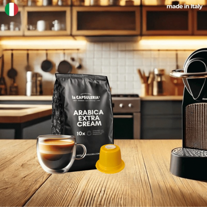 Cafea Arabica Extra Cream, 10 capsule compatibile Nespresso, La Capsuleria [5]