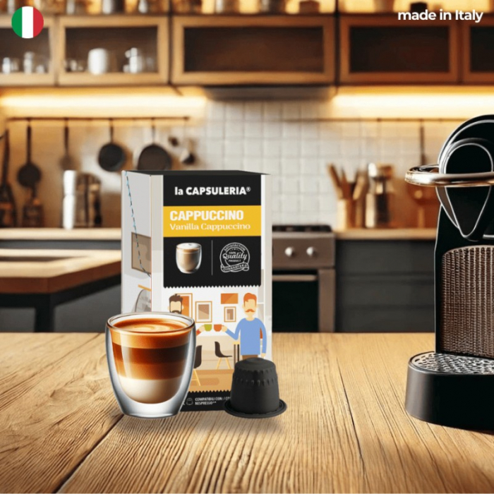 Cappuccino cu Vanilie, 10 capsule compatibile Nespresso - Capsuleria [2]
