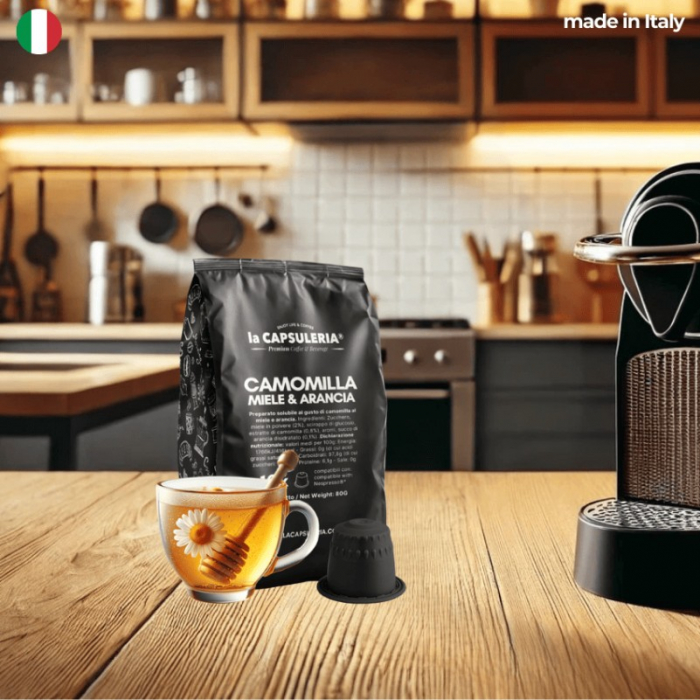 Ceai de musetel cu miere si portocale, 10 capsule compatibile Nespresso [2]