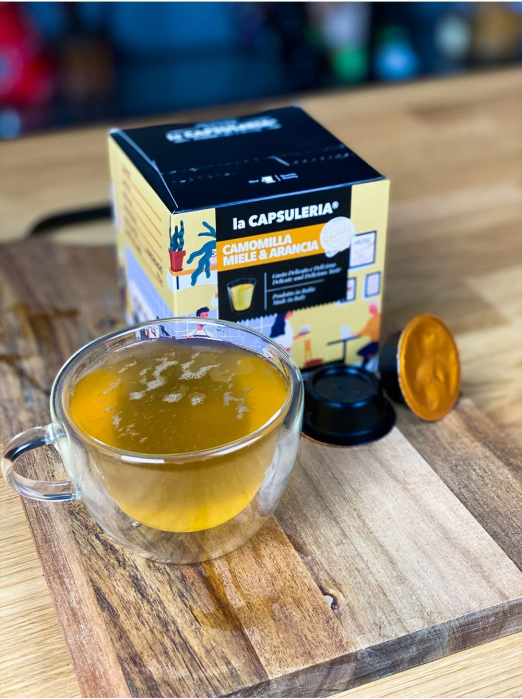 Ceai de Musetel cu miere si portocale Mio, 128 capsule compatibile Lavazza a Modo Mio [5]