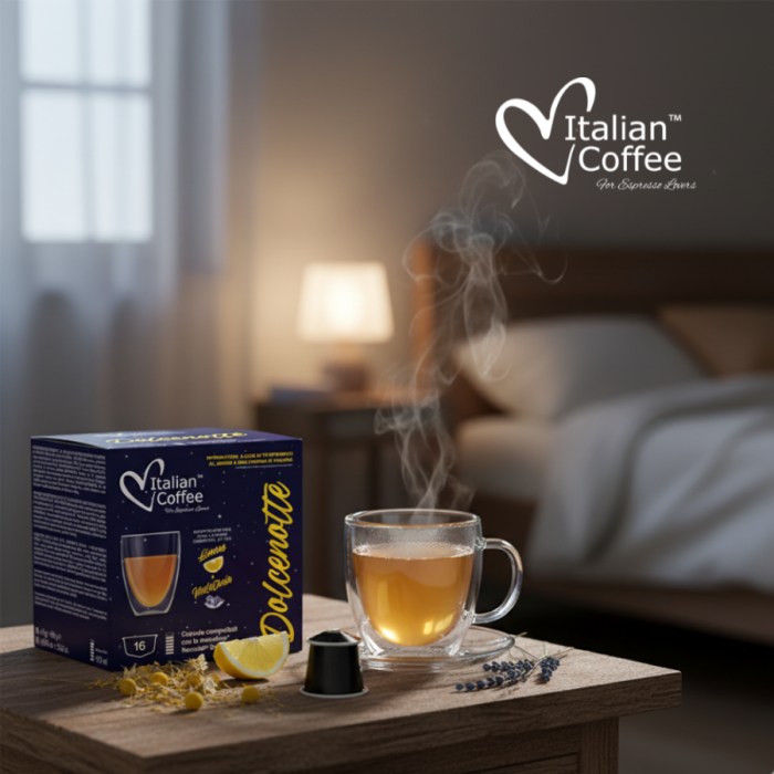 Capsule Ceai de Lamaie si Melatonina, Fara Teina, Dolce Notte compatibile cu Dolce Gusto - Italian Coffee [2]