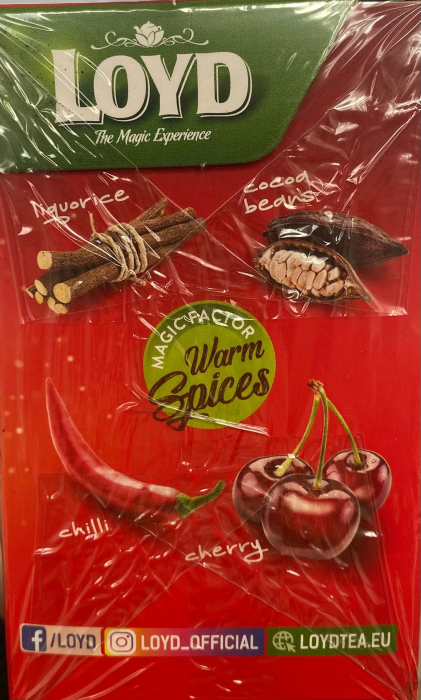 Ceai Infuzie de Cirese cu Boabe de Cacao si Chilli Piramide LOYD, 20x2g - capsuleria.ro [2]