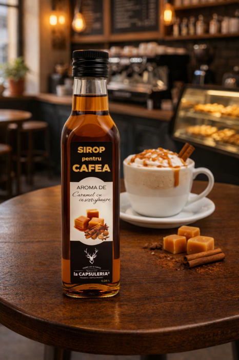 Sirop pentru Cafea, Caramel si Scortisoara, La Capsuleria, 250 ml [2]