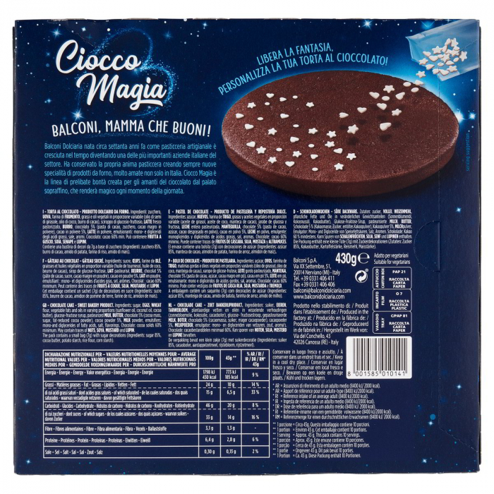 Tort de ciocolata, Cioco Magia , Balconi , 430 g [2]