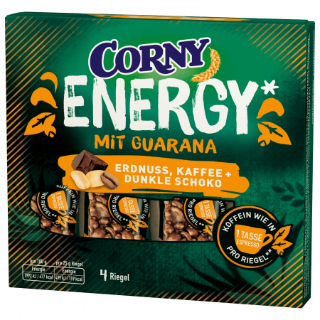 Batoane CORNY Energy arahide, cafea + ciocolata neagra, 4 buc, 100 g [0]