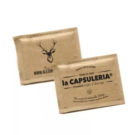 Cafea - 100 de pliculete de zahar brun - Capsuleria
