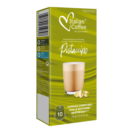 Cafea cu arome - Capsule Cafea Cappuccino cu Fistic compatibile cu Nespresso - Italian Coffee