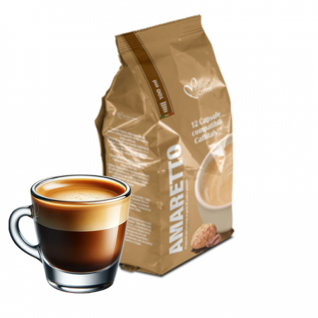 Cafea cu arome - Amaretto,12 capsule compatibile Caffitaly/Cafissimo/Beanz