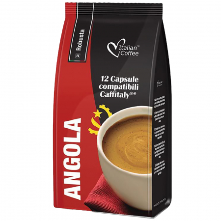 Cafea Angola, 12 capsule compatibile Cafissimo/Caffitaly/Beanz, Italian Coffee