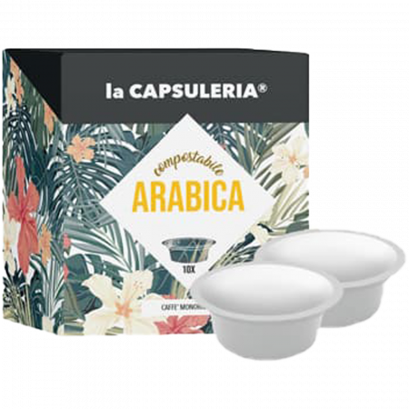 Cafea 100% Arabica Mio, 10 capsule compostabile compatibile Lavazza a Modo Mio, La Capsuleria